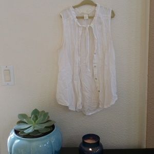 H&m White button up blouse